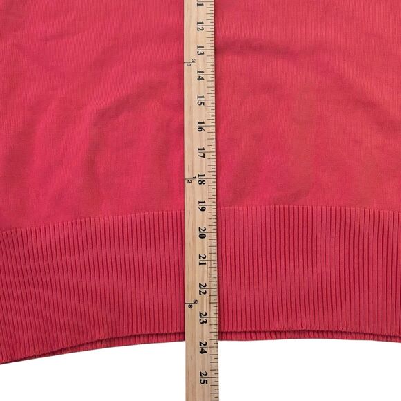 Lane Bryant Coral Sequin Beaded Trim Short Sleeve Pullover Size 22 - Picture 5 of 6